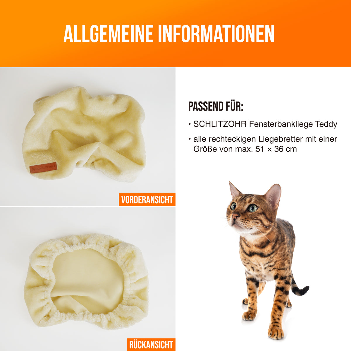 MEWOOFUN Große Katzen Fenster Sitzstange, Faltbar, Produktbild-Vorschau 3