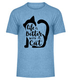 Hellblau Meliert-6806