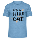 Hellblau Meliert-6806