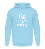 Cats make me happy  - Unisex Kapuzenpullover Hoodie