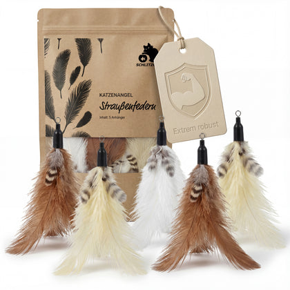 Katzenangel Ersatzfedern 5er Strauß