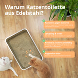 Edelstahl Katzentoilette Lotte - XXL Katzenklo