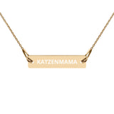 Halskette mit graviertem Rechteck-Anhänger "KATZENMAMA"
