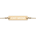 Cat Mom | Schönes Armband mit Gravurplatte