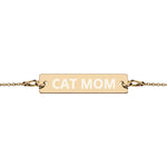 Cat Mom | Schönes Armband mit Gravurplatte