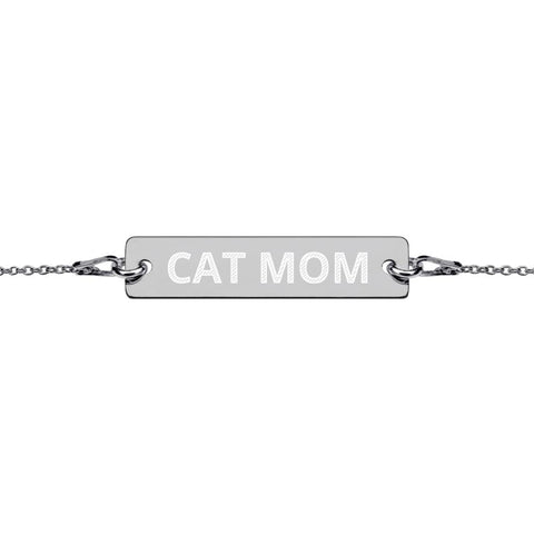 Cat Mom | Schönes Armband mit Gravurplatte