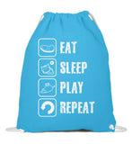 Eat Sleep Play Repeat  - Baumwoll Gymsac