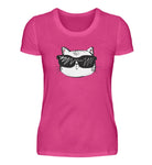 Coole Katze mit Sonnenbrille  - Damen Premiumshirt