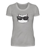 Coole Katze mit Sonnenbrille  - Damen Premiumshirt