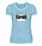 Coole Katze mit Sonnenbrille  - Damen Premiumshirt