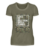 Life is better with paws  - Damen Premiumshirt