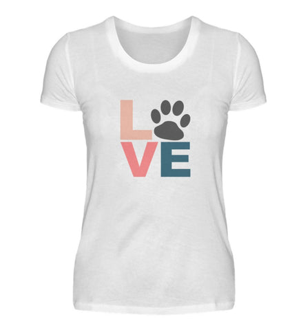 Love mit Pfote  - Damen Premiumshirt