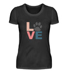 Love mit Pfote  - Damen Premiumshirt