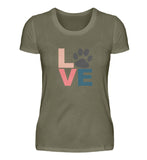 Love mit Pfote  - Damen Premiumshirt