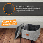 Eckiges Katzenbett mit hohem Rand details