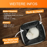 Eckiges Katzenbett mit hohem Rand weitere Infos