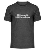 10% Baumwolle, 90% Katzenhaare  - Herren Melange Shirt