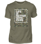 Life is better with paws  - Herren Premiumshirt