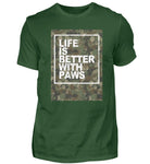 Life is better with paws  - Herren Premiumshirt