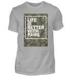 Life is better with paws  - Herren Premiumshirt