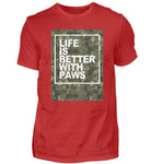 Life is better with paws  - Herren Premiumshirt