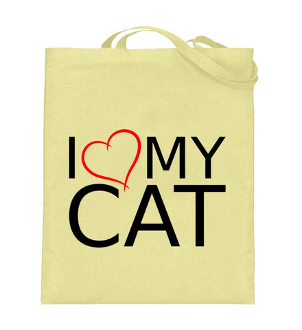 I Love My Cat  - Jutebeutel (mit langen Henkeln)