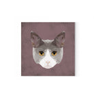 Low Poly Katze  - Leinwand mit Keilrahmen 45cm x 45cm