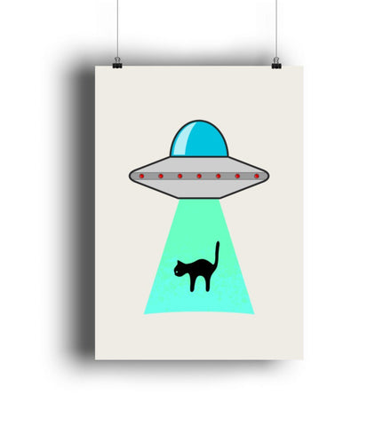UFO klaut Katze - Poster