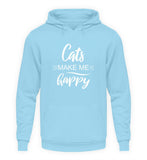 Cats make me happy  - Unisex Kapuzenpullover Hoodie