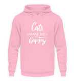 Cats make me happy  - Unisex Kapuzenpullover Hoodie