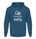 Cats make me happy  - Unisex Kapuzenpullover Hoodie