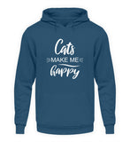 Cats make me happy  - Unisex Kapuzenpullover Hoodie