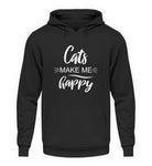 Cats make me happy  - Unisex Kapuzenpullover Hoodie
