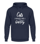 Cats make me happy  - Unisex Kapuzenpullover Hoodie