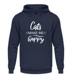 Cats make me happy  - Unisex Kapuzenpullover Hoodie