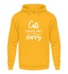 Cats make me happy  - Unisex Kapuzenpullover Hoodie