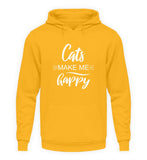 Cats make me happy  - Unisex Kapuzenpullover Hoodie