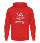 Cats make me happy  - Unisex Kapuzenpullover Hoodie