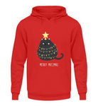 Katzen Tannenbaum (Merry Miezmas)  - Unisex Kapuzenpullover Hoodie