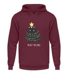 Katzen Tannenbaum (Merry Miezmas)  - Unisex Kapuzenpullover Hoodie