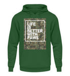 Life is better with paws  - Unisex Kapuzenpullover Hoodie
