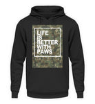 Life is better with paws  - Unisex Kapuzenpullover Hoodie